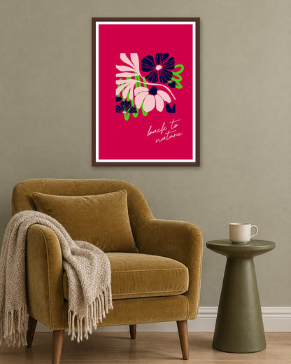 SENT Studio - Artistic Poster No. 55 - dark oak frame in a room