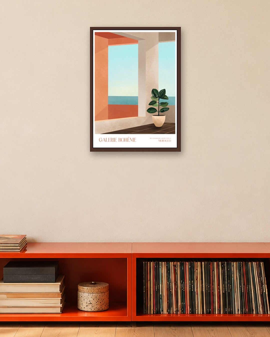 SENT Studio - Terrace by the Sea - dark oak frame in a room
