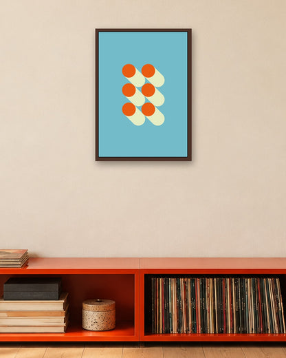 Bauhaus - Poster No. 1 - dark oak frame in a room