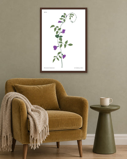 SENT Studio - Botanical Poster No. 70 - dark oak frame in a room