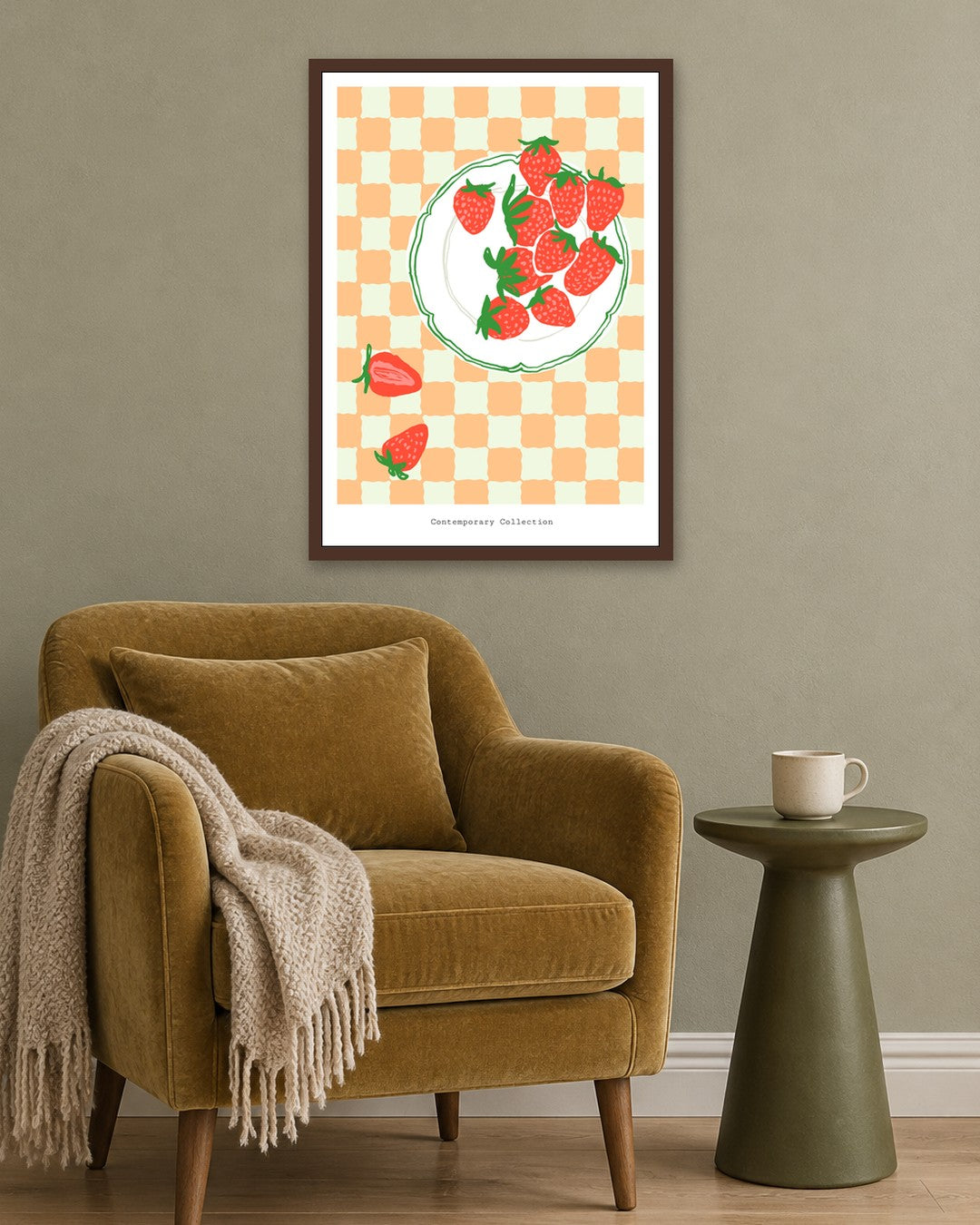 SENT Studio - Cravings Poster No. 19 - dark oak frame in a room
