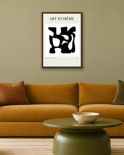 SENT Studio - Bohemian Poster No. 78 - dark oak frame in a room