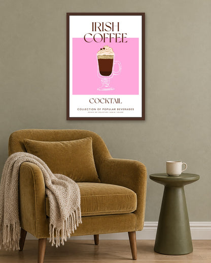 SENT Studio - Cocktail Poster No. 20 - dark oak frame in a room