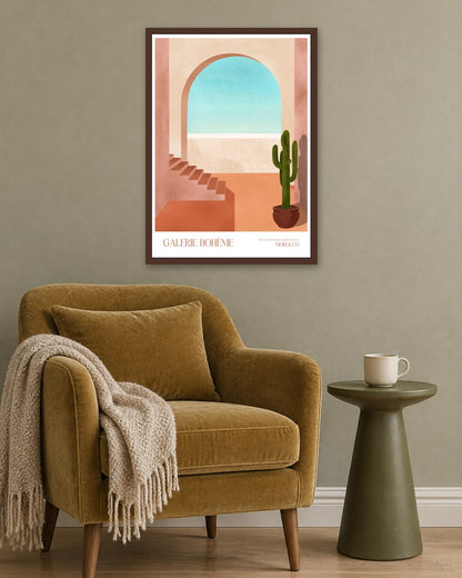 SENT Studio - Archway and Cactus - dark oak frame in a room