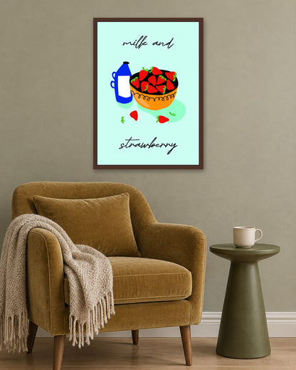SENT Studio - Artistic Poster No. 6 - dark oak frame in a room