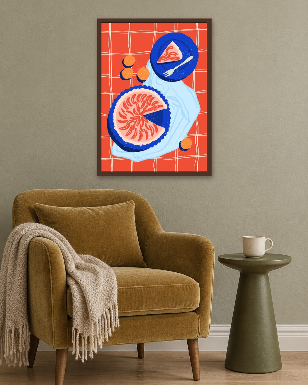 SENT Studio - Cravings Poster No. 15 - dark oak frame in a room