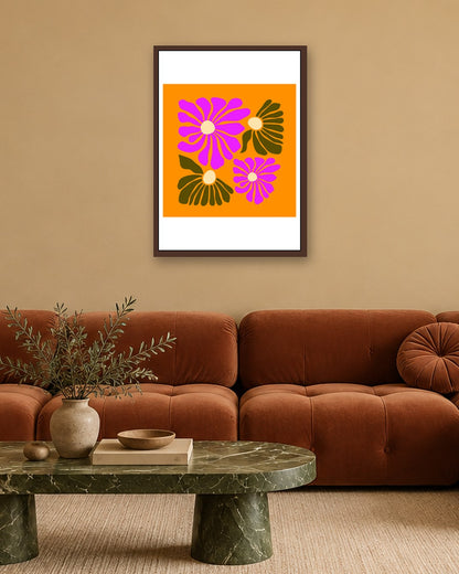 SENT Studio - Artistic Poster No. 17 - dark oak frame in a room
