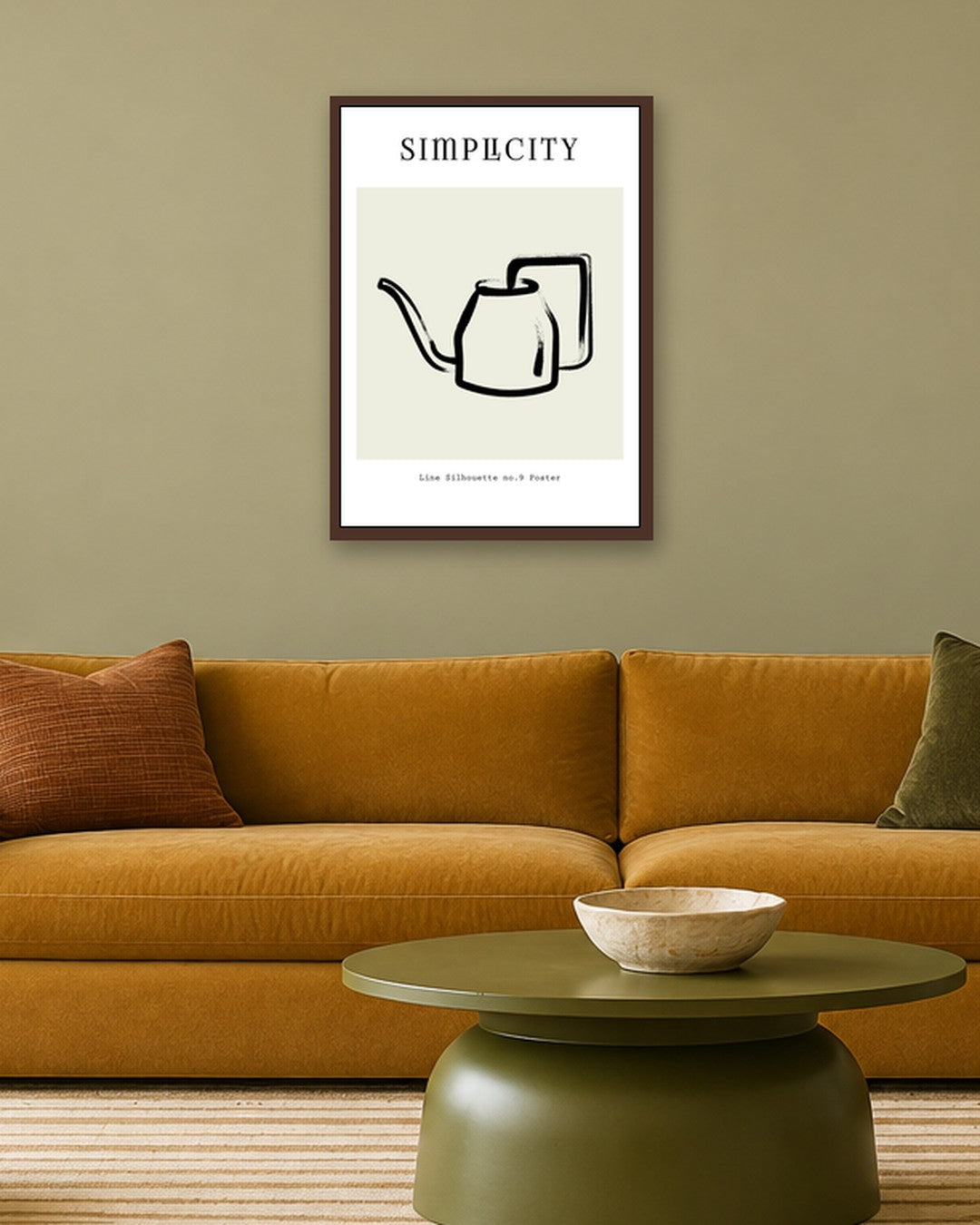 SENT Studio - Bohemian Poster No. 99 - dark oak frame in a room