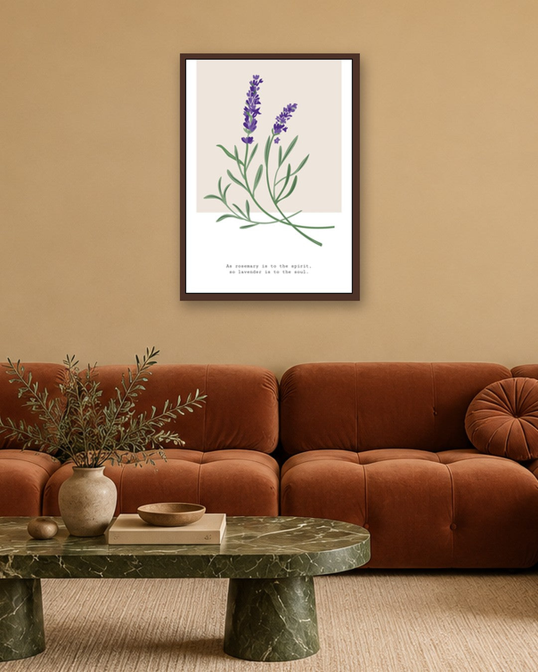 SENT Studio - Botanical Poster No. 1 - dark oak frame in a room