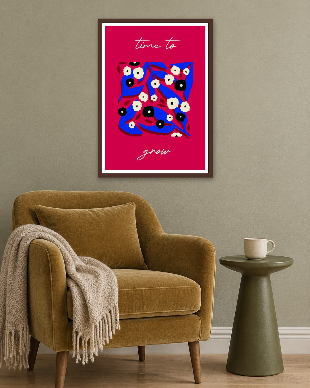 SENT Studio - Artistic Poster No. 10 - dark oak frame in a room