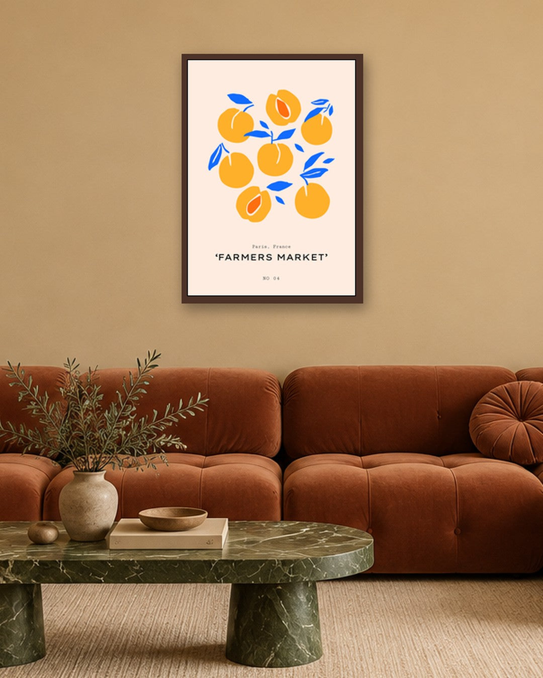 SENT Studio - Abstract Poster No. 13 - dark oak frame in a room