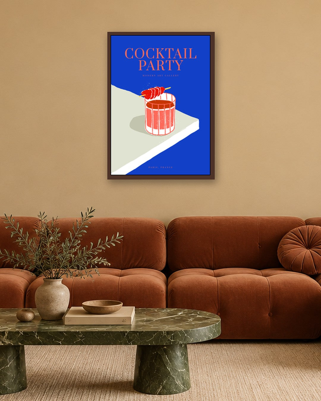 SENT Studio - Cravings Poster No. 13 - dark oak frame in a room