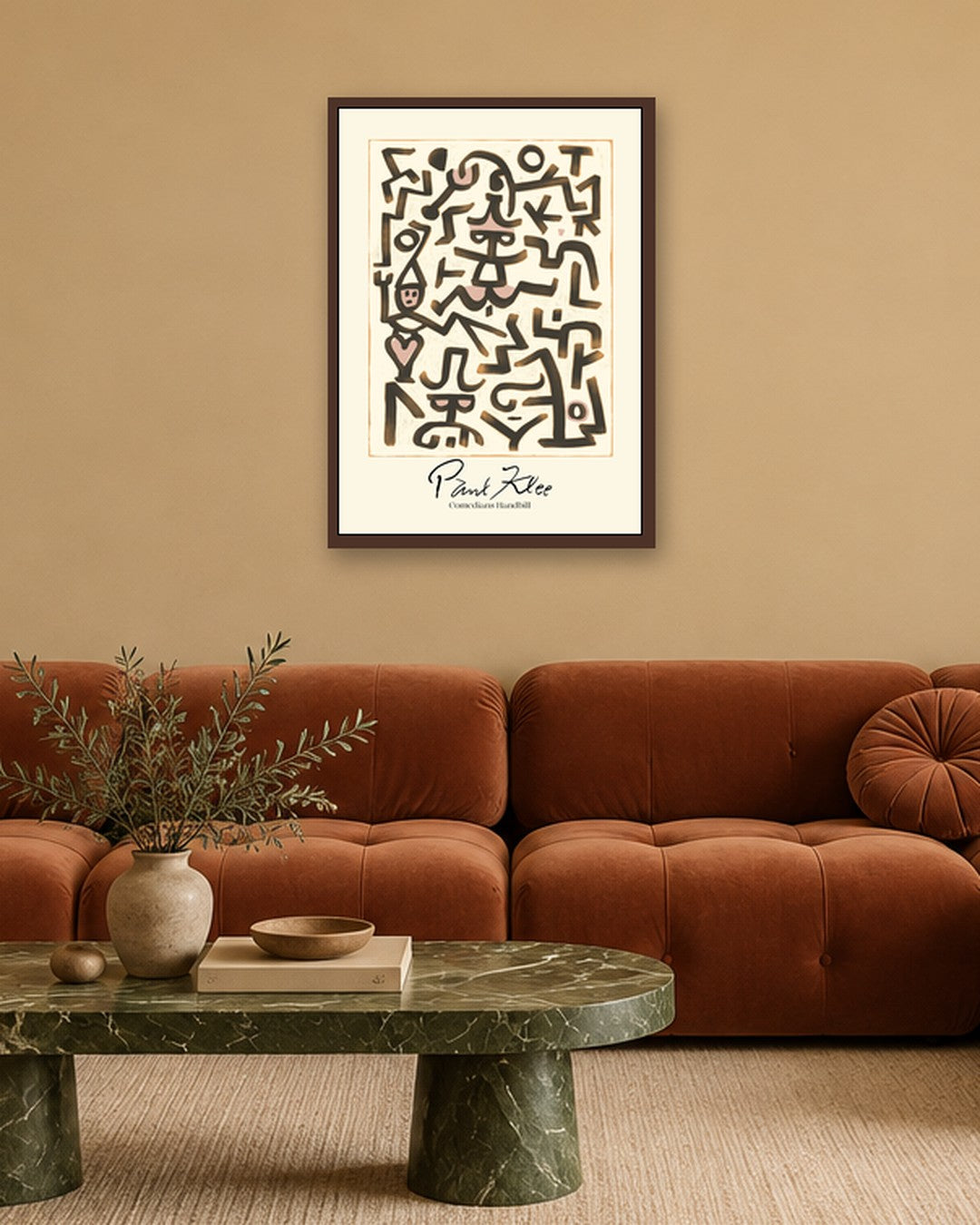 SENT Studio - Comedians' Handbill - dark oak frame in a room