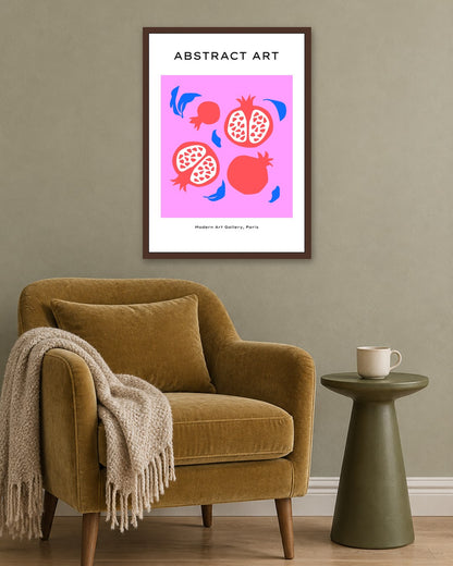 SENT Studio - Abstract Poster No. 44 - dark oak frame in a room