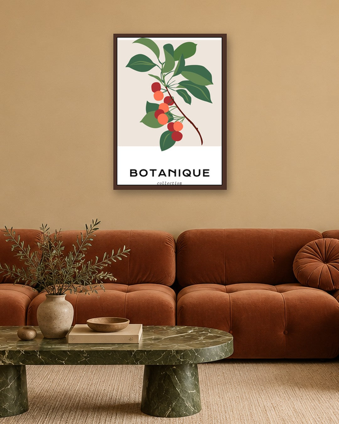 SENT Studio - Botanical Poster No. 22 - dark oak frame in a room