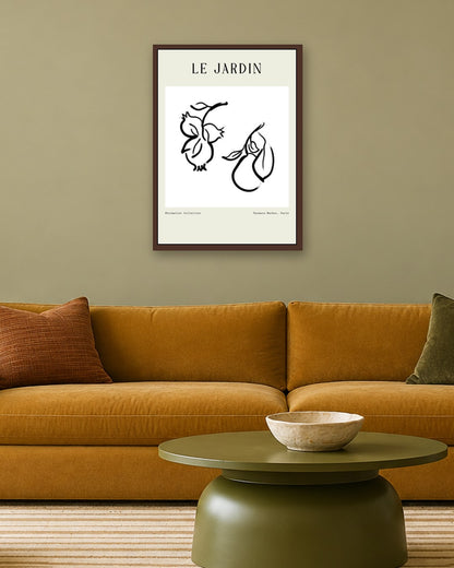 SENT Studio - Bohemian Poster No. 67 - dark oak frame in a room