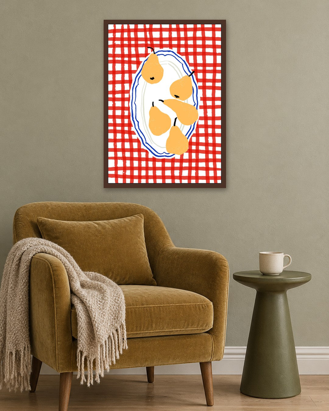 SENT Studio - Cravings Poster No. 21 - dark oak frame in a room