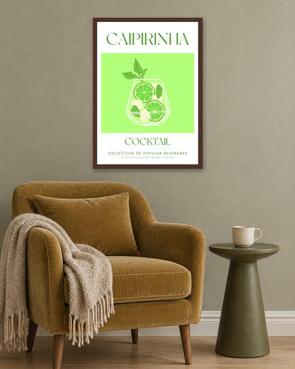 SENT Studio - Cocktail Poster No. 19 - dark oak frame in a room