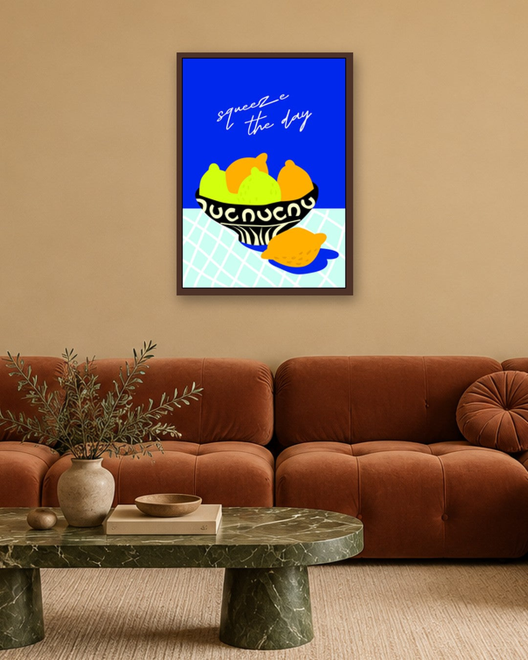 SENT Studio - Artistic Poster No. 5 - dark oak frame in a room