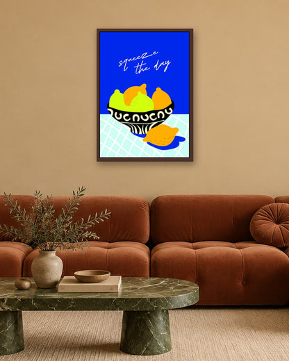 SENT Studio - Artistic Poster No. 5 - dark oak frame in a room