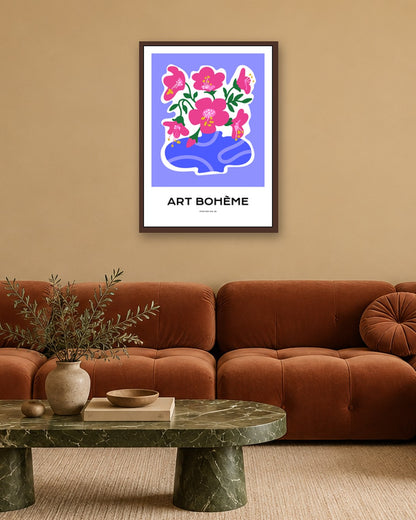 SENT Studio - Aesthetic Poster No. 36 - dark oak frame in a room