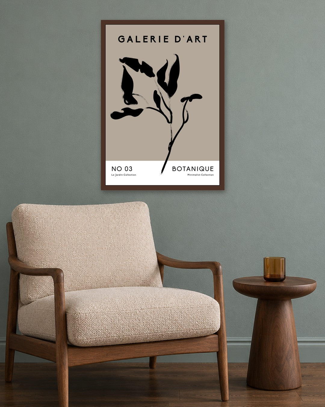 SENT Studio - Bohemian Poster No. 2 - dark oak frame in a room