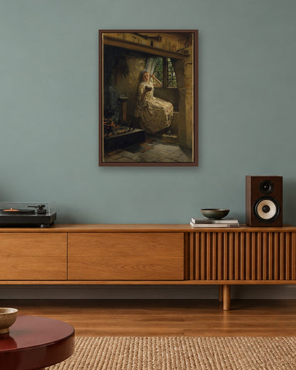 Renaissance Masters - Renaissance Masterpiece No. 232 - dark oak frame in a room