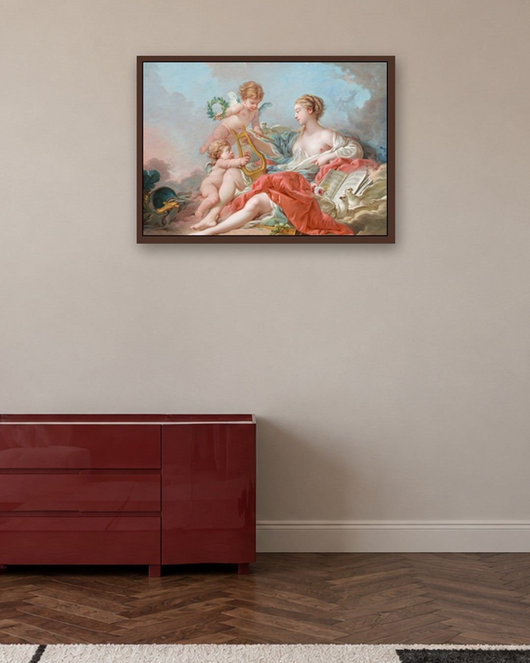 Renaissance Masters - Renaissance Masterpiece No. 210 - dark oak frame in a room