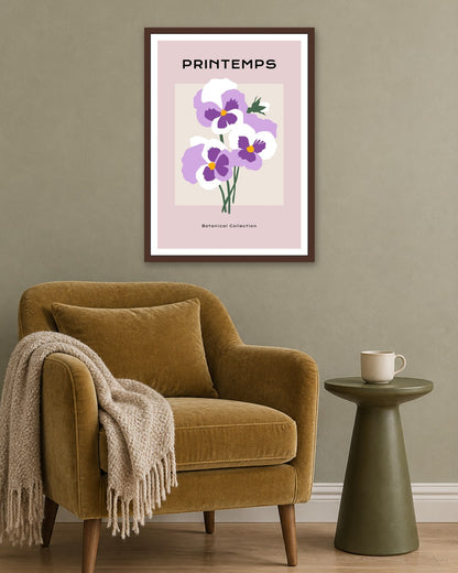 SENT Studio - Botanical Poster No. 55 - dark oak frame in a room