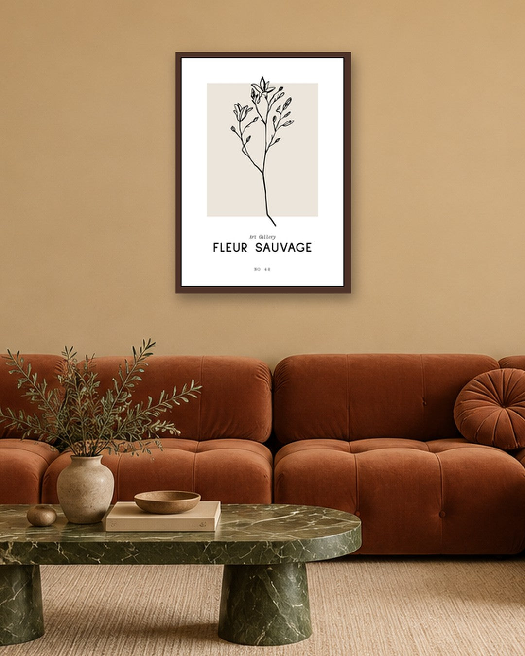 SENT Studio - Dancing Poster No. 48 - dark oak frame in a room