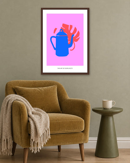 SENT Studio - Abstract Poster No. 15 - dark oak frame in a room