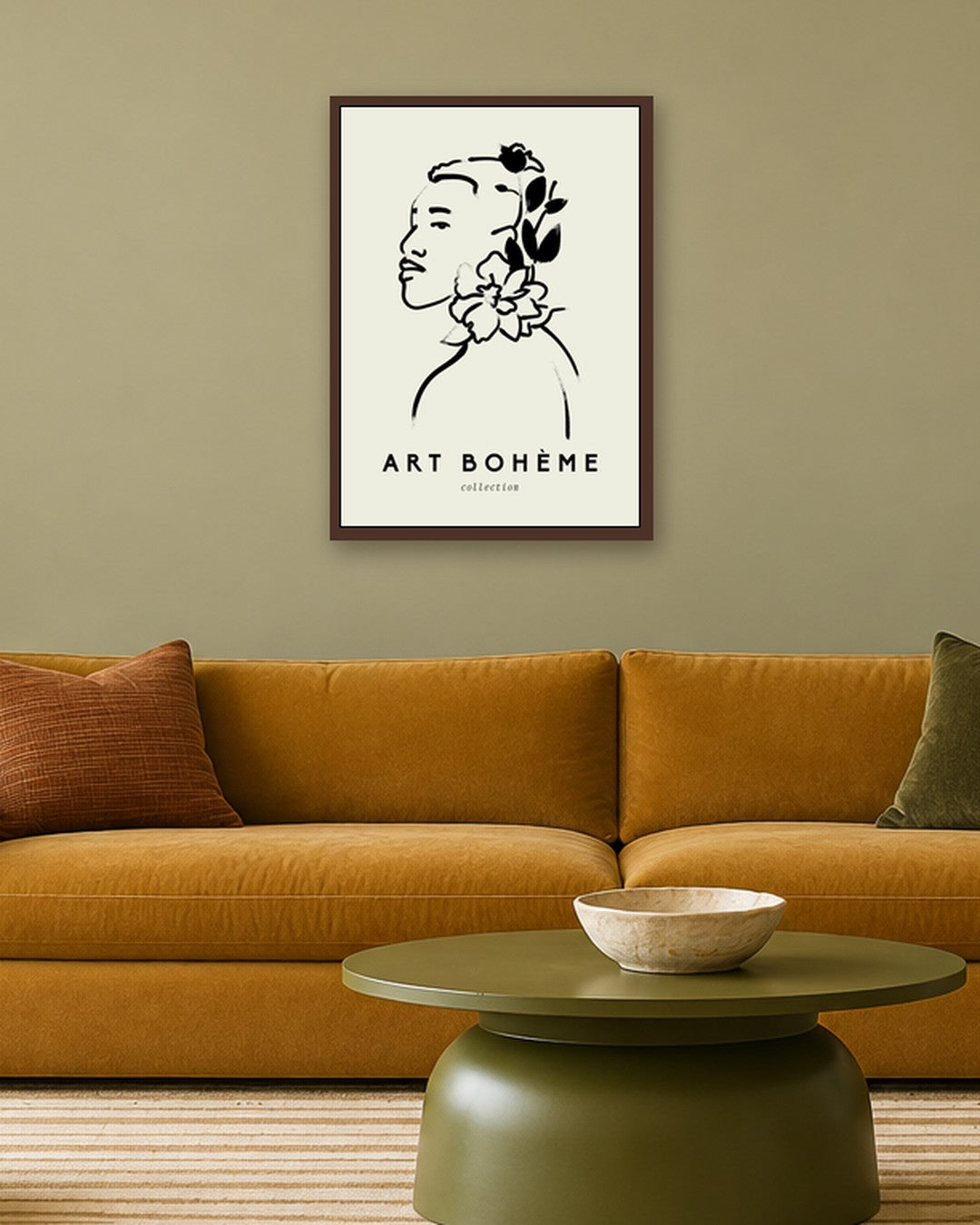 SENT Studio - Bohemian Poster No. 25 - dark oak frame in a room