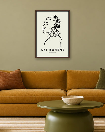 SENT Studio - Bohemian Poster No. 25 - dark oak frame in a room