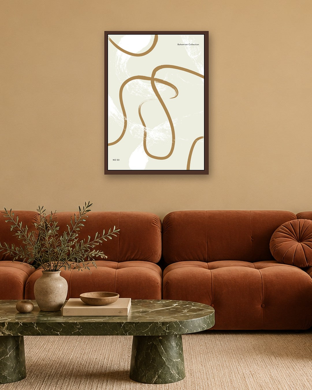 SENT Studio - Bohemian Poster No. 85 - dark oak frame in a room