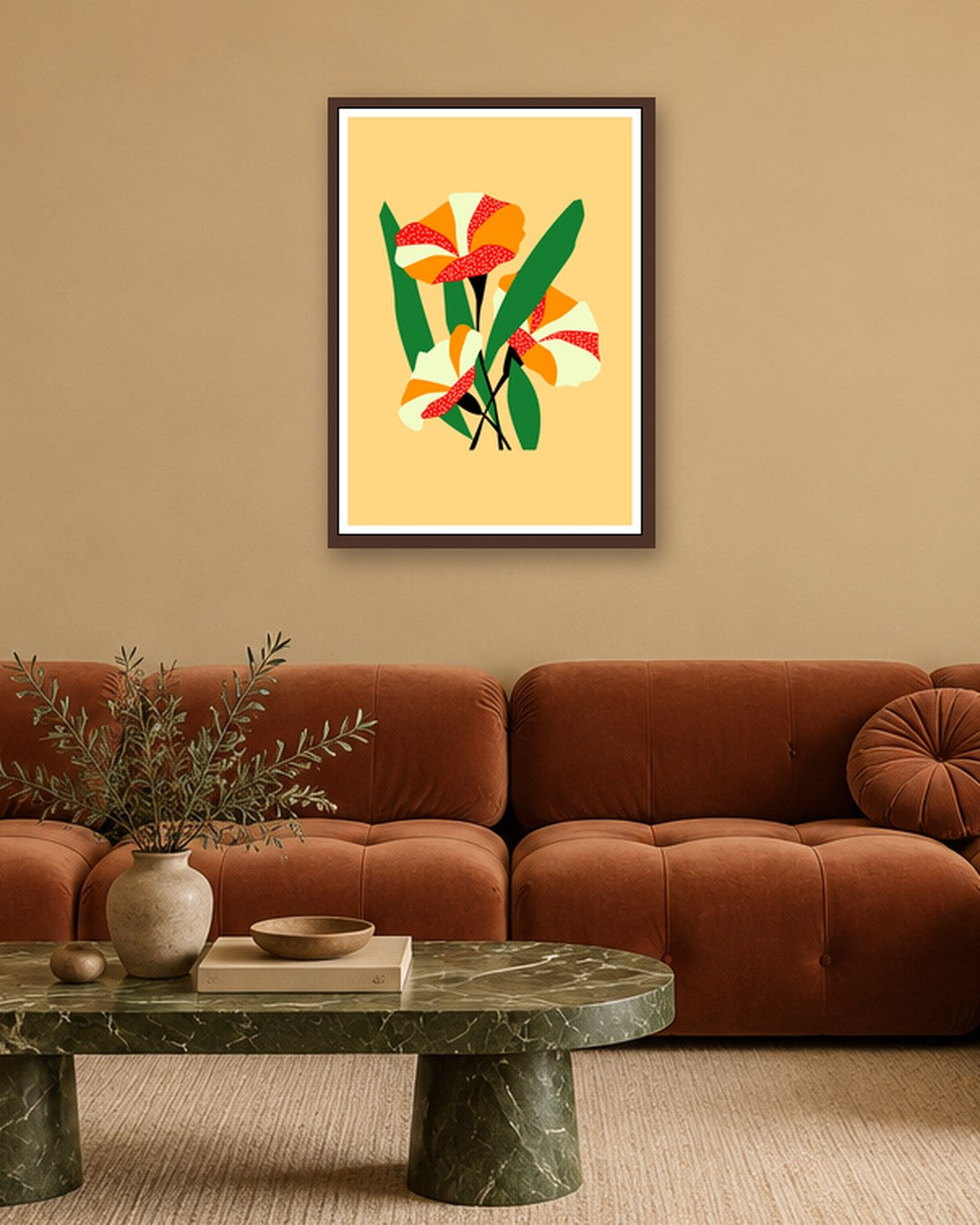 SENT Studio - Artistic Poster No. 51 - dark oak frame in a room