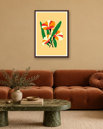 SENT Studio - Artistic Poster No. 51 - dark oak frame in a room