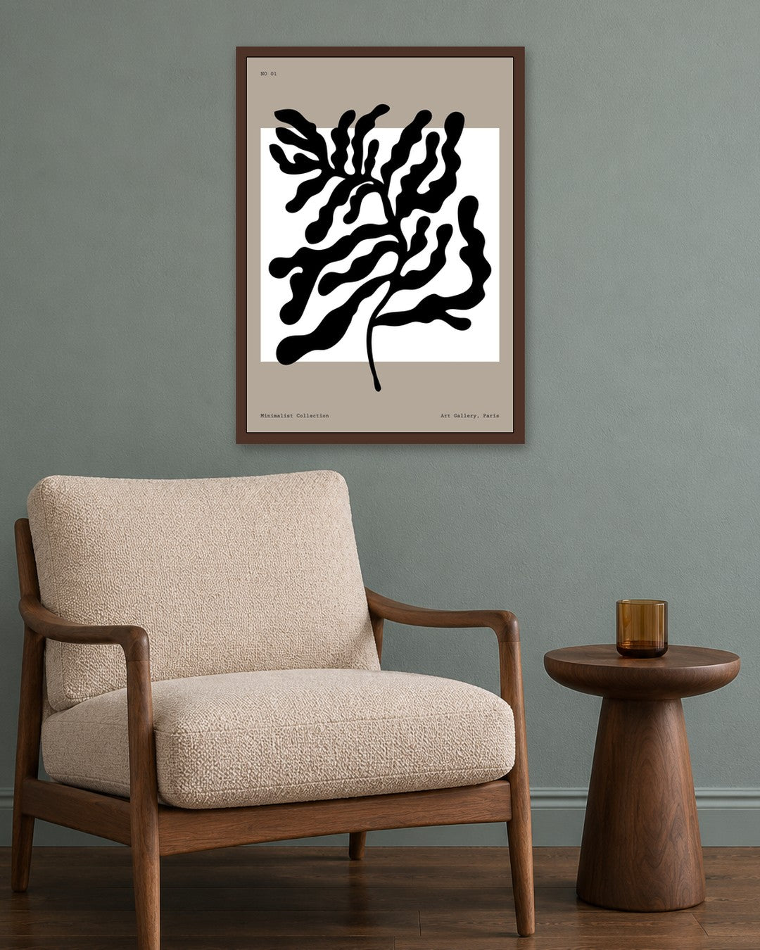 SENT Studio - Bohemian Poster No. 87 - dark oak frame in a room