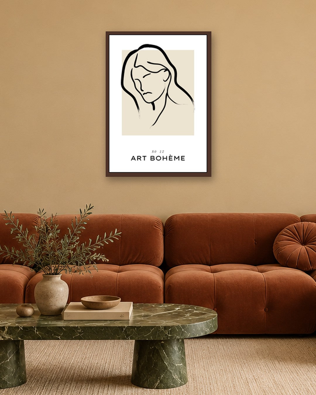 SENT Studio - Bohemian Poster No. 19 - dark oak frame in a room