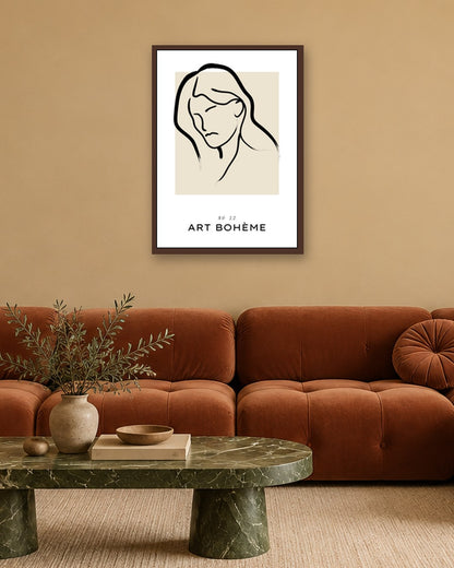 SENT Studio - Bohemian Poster No. 19 - dark oak frame in a room