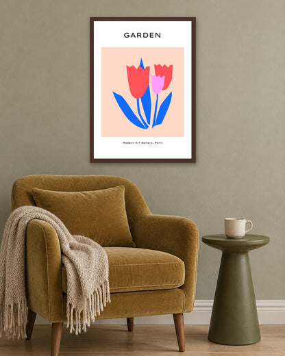 SENT Studio - Abstract Poster No. 31 - dark oak frame in a room