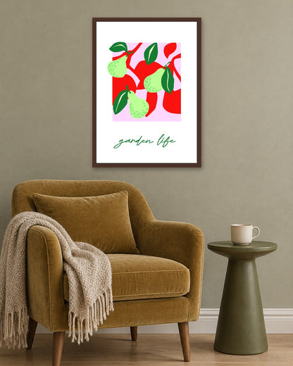 SENT Studio - Artistic Poster No. 25 - dark oak frame in a room