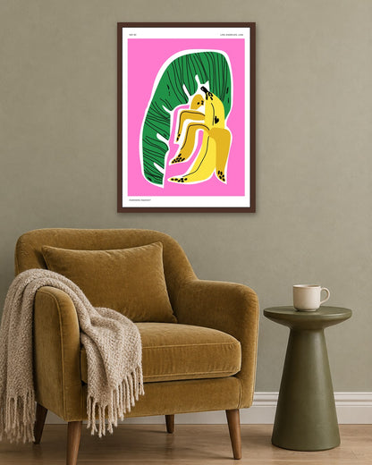 SENT Studio - Aesthetic Poster No. 30 - dark oak frame in a room