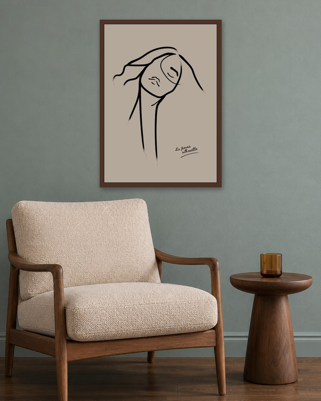 SENT Studio - Bohemian Poster No. 58 - dark oak frame in a room