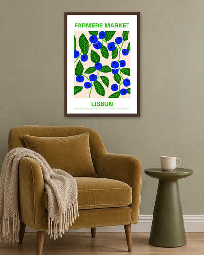 SENT Studio - Artistic Poster No. 1 - dark oak frame in a room