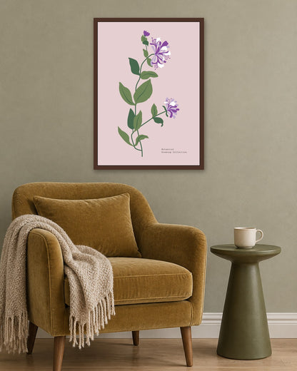 SENT Studio - Botanical Poster No. 25 - dark oak frame in a room