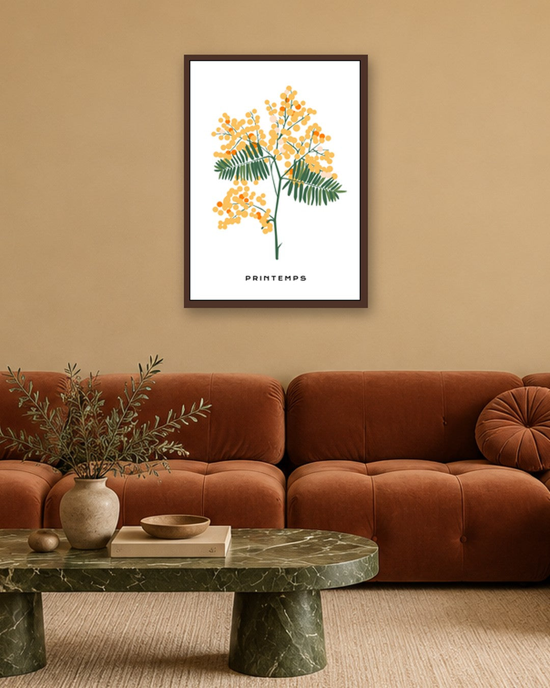 SENT Studio - Botanical Poster No. 49 - dark oak frame in a room