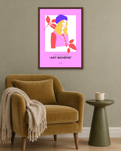 SENT Studio - Abstract Poster No. 11 - dark oak frame in a room