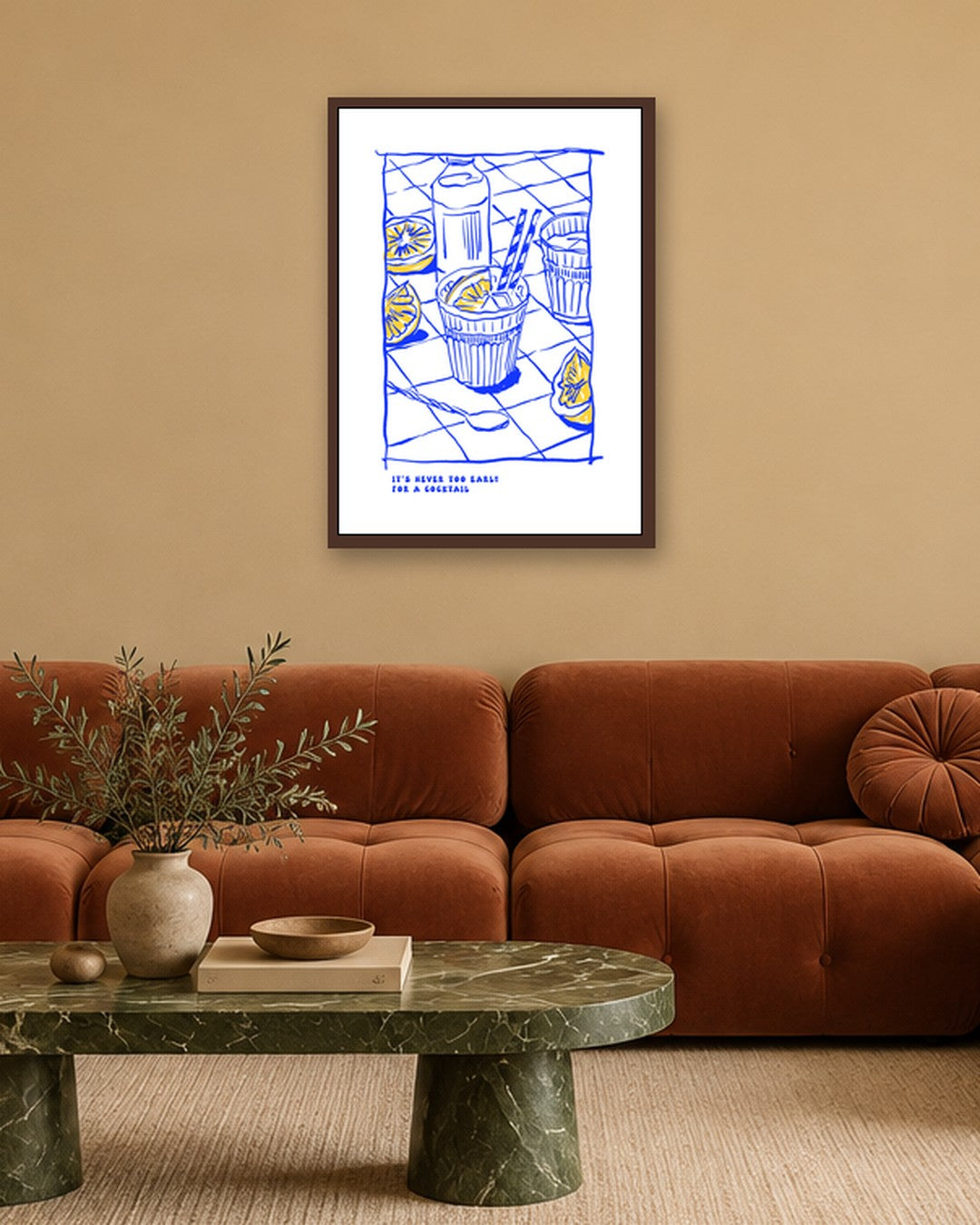SENT Studio - Cravings Poster No. 46 - dark oak frame in a room