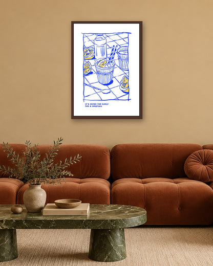 SENT Studio - Cravings Poster No. 46 - dark oak frame in a room
