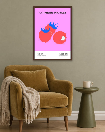 SENT Studio - Abstract Poster No. 57 - dark oak frame in a room